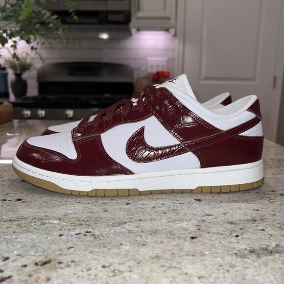 Nike Dunk Low Lx Dark Team Red Croc FJ2260-004 Women 12 Men 10.5 main image 5